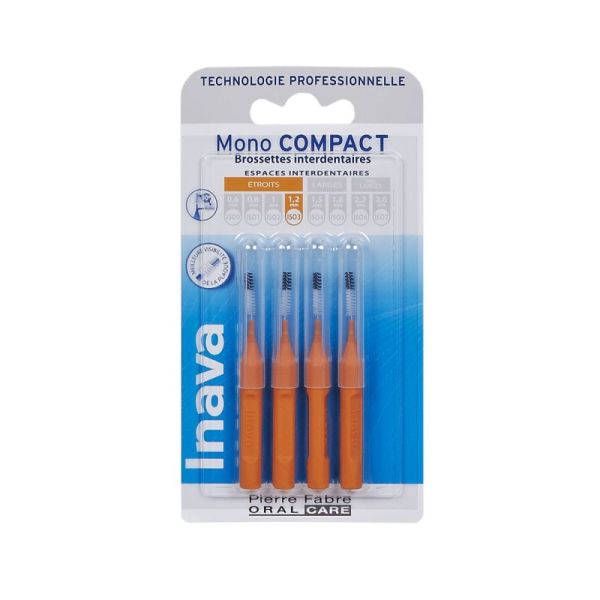 Inava Brossettes interdentaires Mono Compact Orange 1.2mm x4