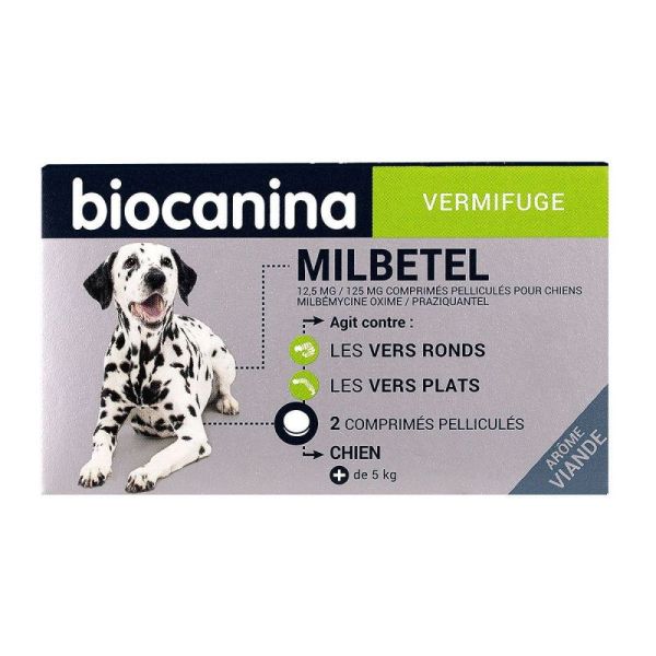 Biocanina Milbetel vermifuge Chien Comprimes x2