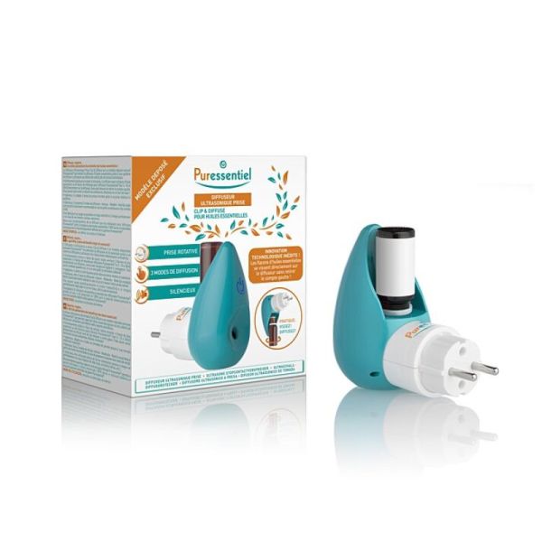 PURESSENTIEL Diffuseur Ultrasonique Prise Clip & Diffuse