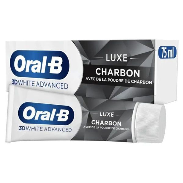 3D WHITE ADVANCED LUXE - Dentifrice Blancheur au Charbon, 75ML