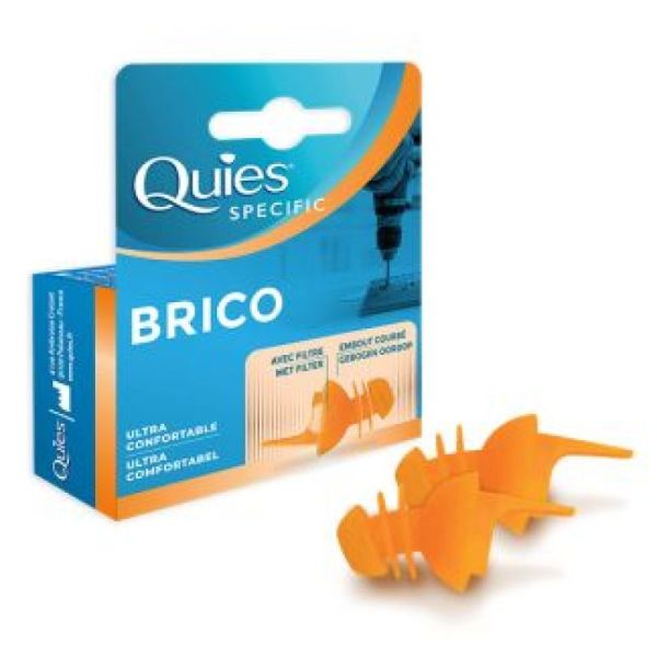 Quies Specific Protections Auditives Brico 22DB Réutilisables