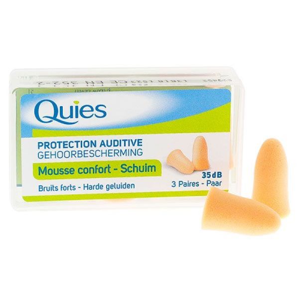 Quies Protections auditives Mousse Chair x3 paires