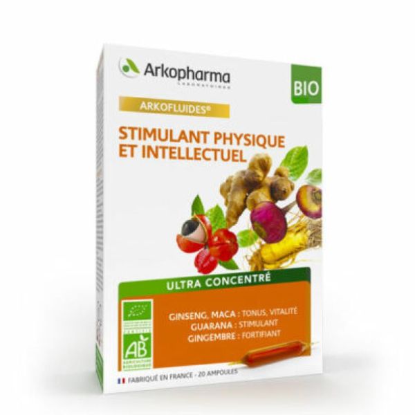 Arkofluide Stimulant Physique 20ampoules