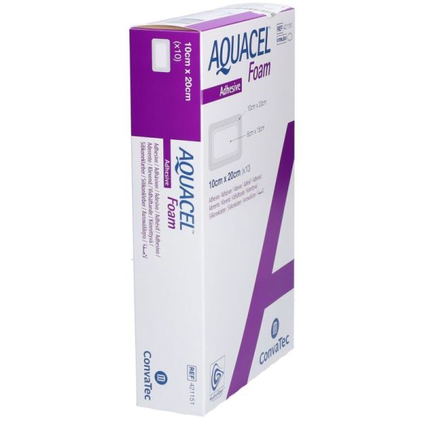 Aquacel Foam Adh 10cmx20cm x10