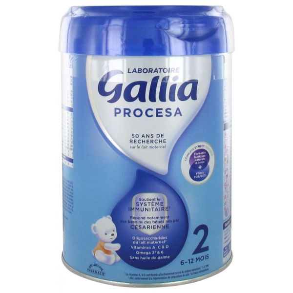 Gallia Procesa Lait 2éme Age 6-12mois 800g