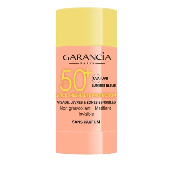 GARANCIA Stick Solaire SPF50+ Visage Lèvres et zones sensibles