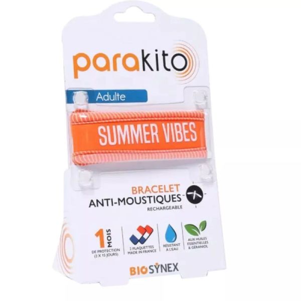 PARAKITO Bracelet anti moustiques adulte Summer Vibes