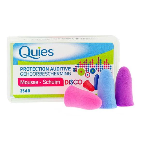 Quies Protections auditives Mousse Disco x3 Paires