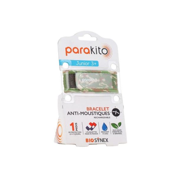 PARAKITO Bracelet moustiques Junior Camouflage + recharge