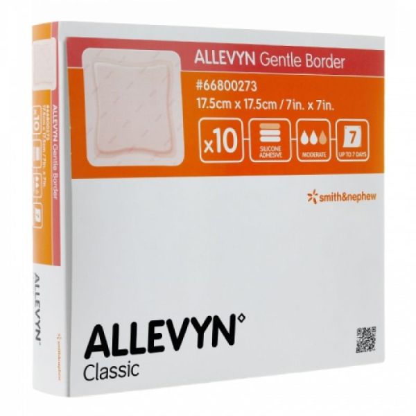 Allevyn Gentle border Lite Multisite pansements 17,1x17,9cm x10