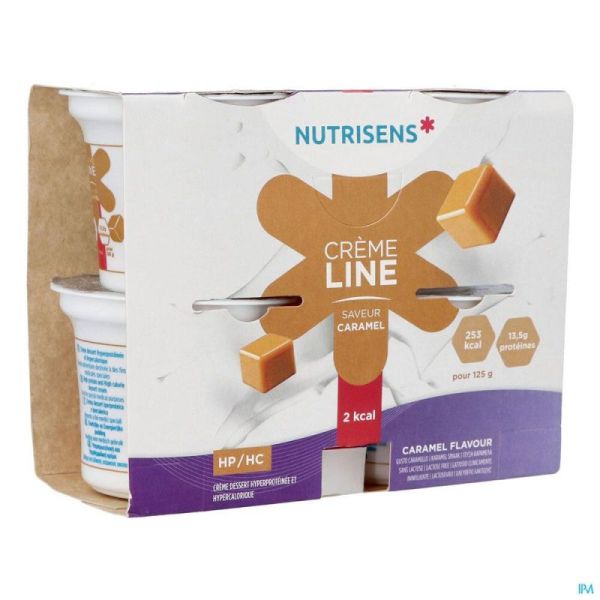 NUTRISENS Crèmeline Hyperprotéinée Caramel 4x125g